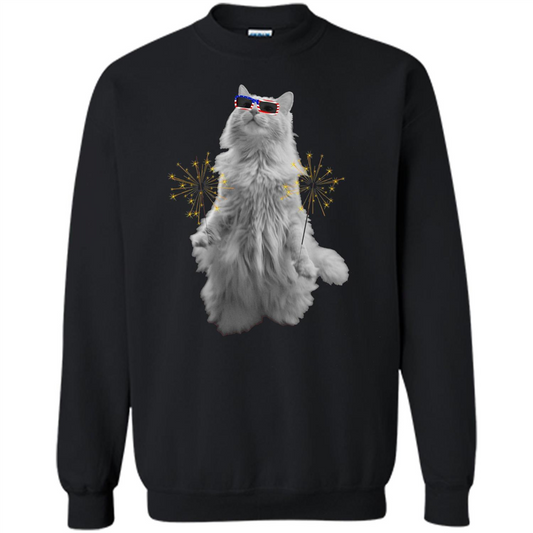 Funny Patriot Cat T-shirt Meowica Black