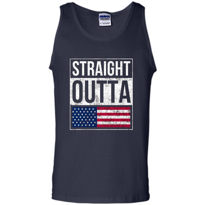 Independen Day T-shirt Straight Outta. 4th of July Navy