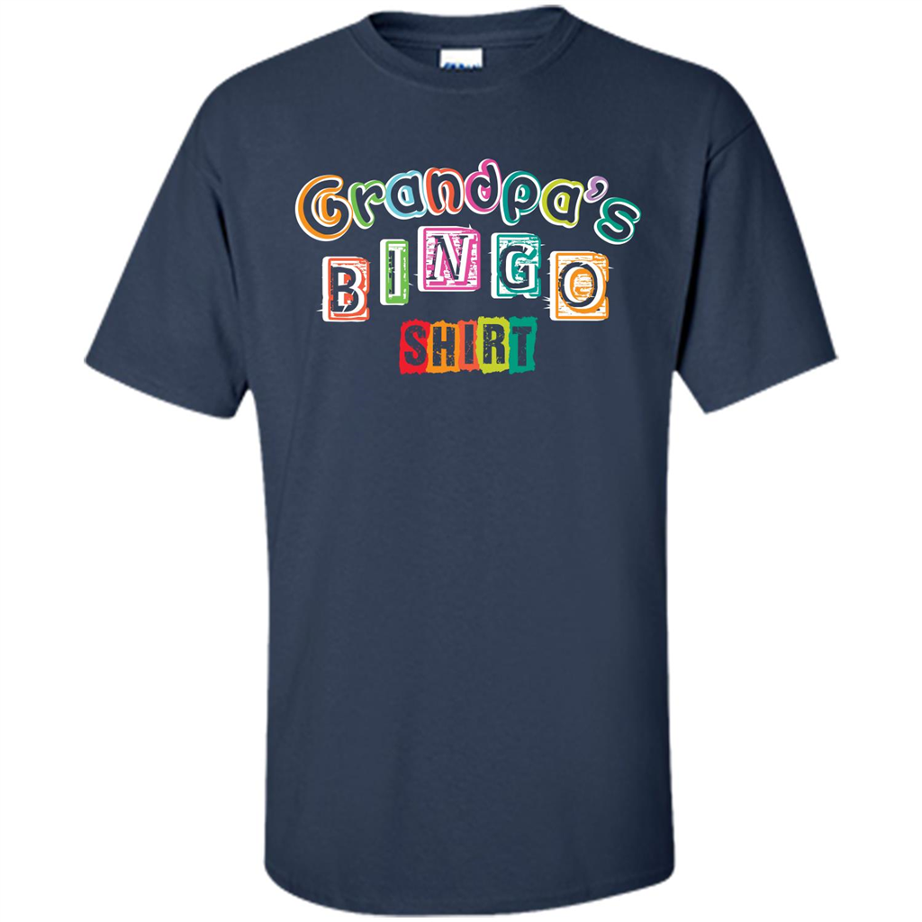 Papa T-shirt GrandpaŠ—Ès Bingo T-shirt Navy