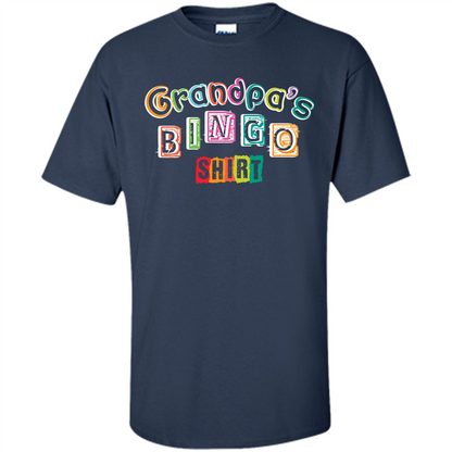 Papa T-shirt GrandpaŠ—Ès Bingo T-shirt Navy