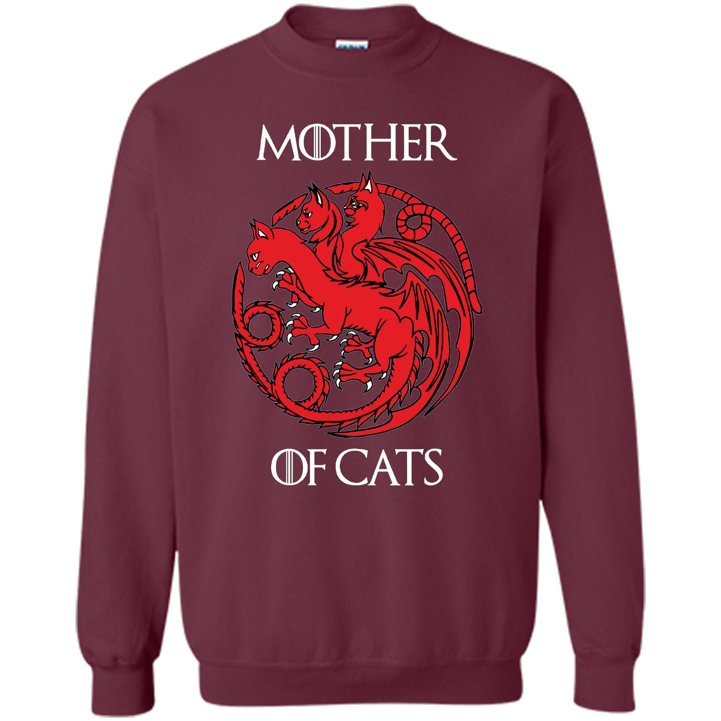 Cat Lovers T-shirt Mother of Cats Maroon