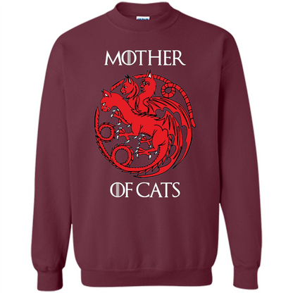 Cat Lovers T-shirt Mother of Cats Maroon