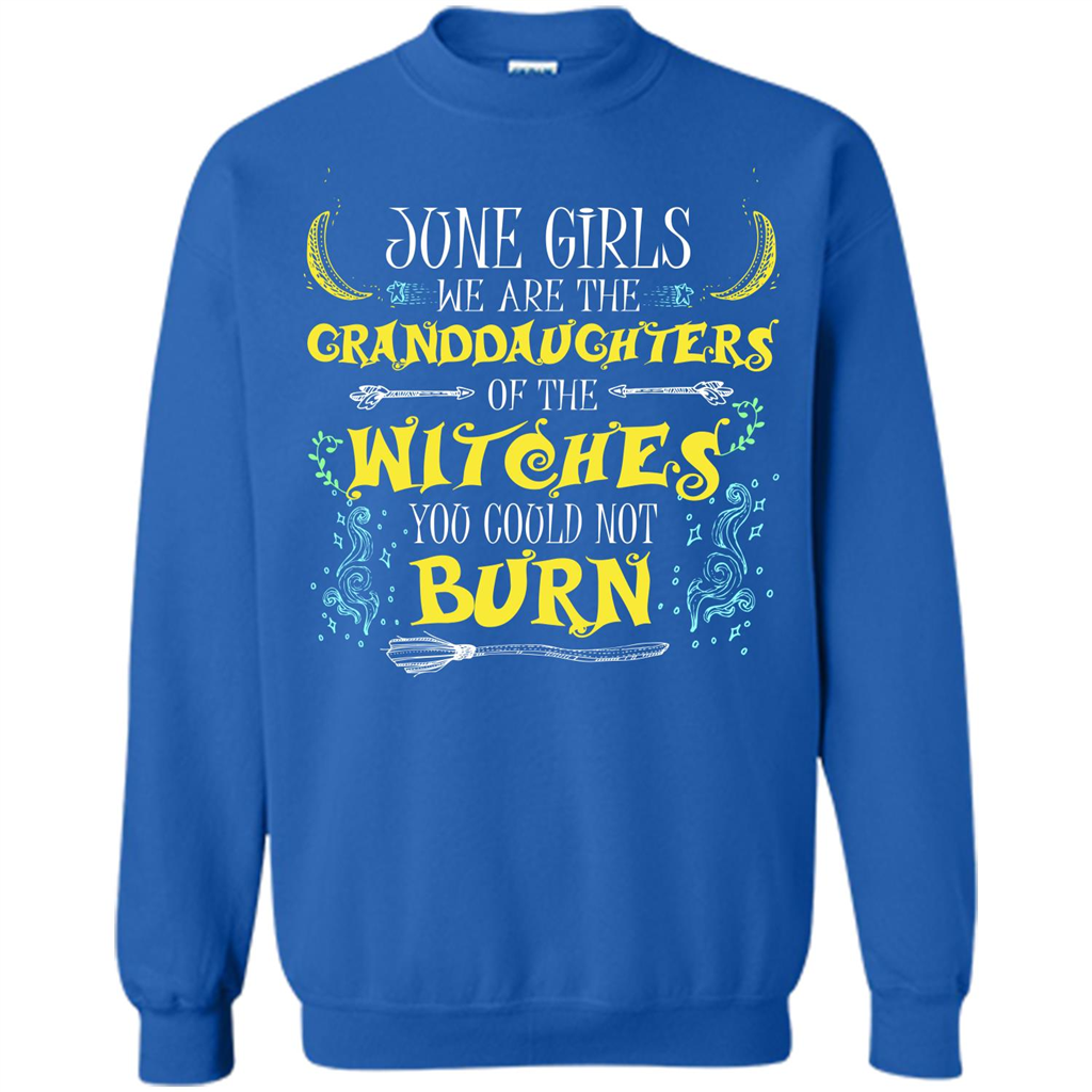 Halloween T-shirt June Girls We Are The Granddaughters Of The Witches You Could Not Burn Royal