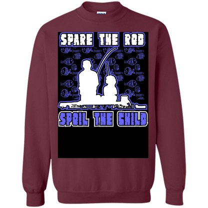 Fishing T-shirt Spare The Rod Spoil The Child T-shirt Maroon