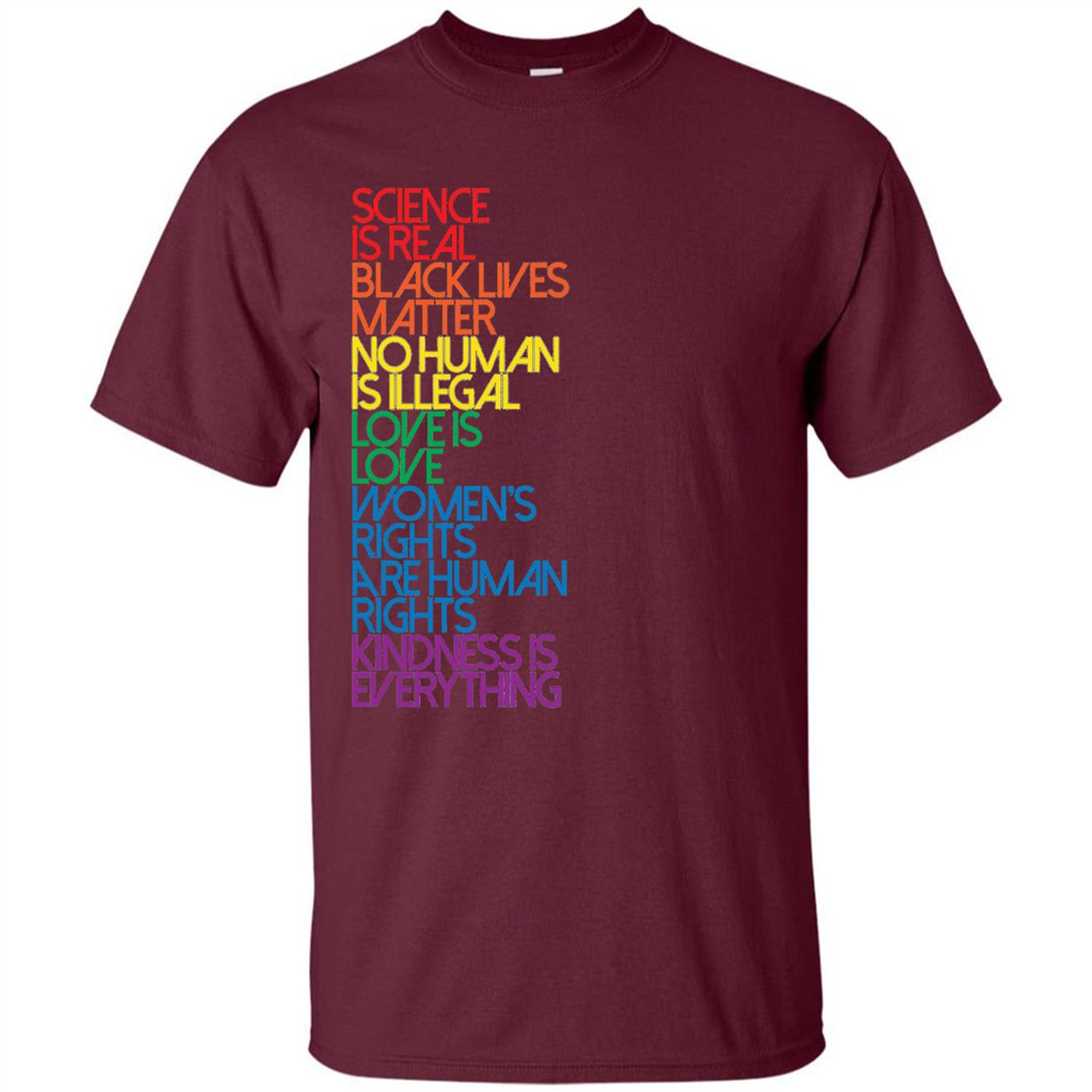 Science Is Real Black Lives Matter T-shirt Maroon