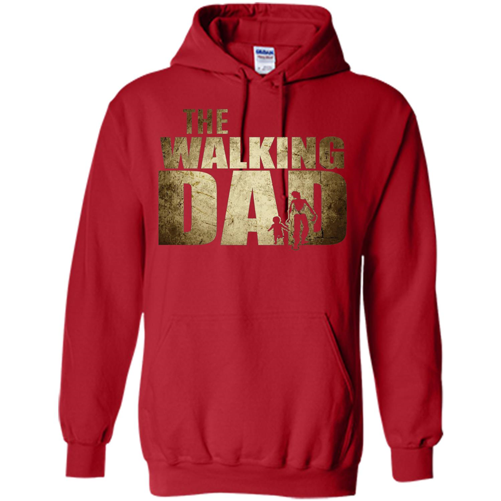 Fathers Day T-shirt The Walking Dad Red