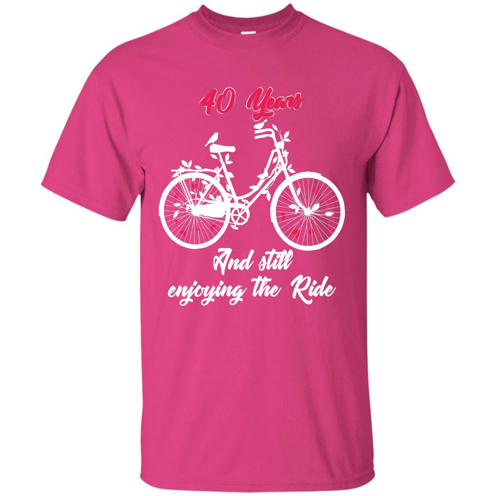 Anniversary T-shirt 40 Years And Still Enjoying The Ride Heliconia