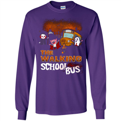 Halloween T-shirt The Walking School Bus T-shirt Purple