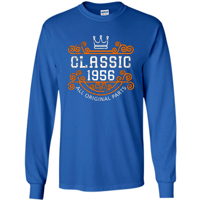 Birthday Gift Classic 1956 All Original Parts T-shirt Royal