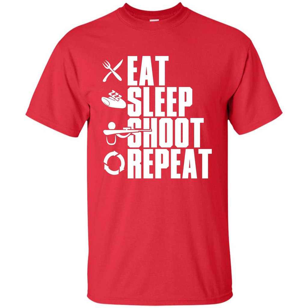 Eat Sleep Shoot Repeat T-shirt Red