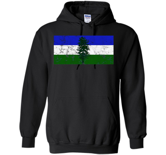 Distressed Cascadia Doug Flag T-shirt Black