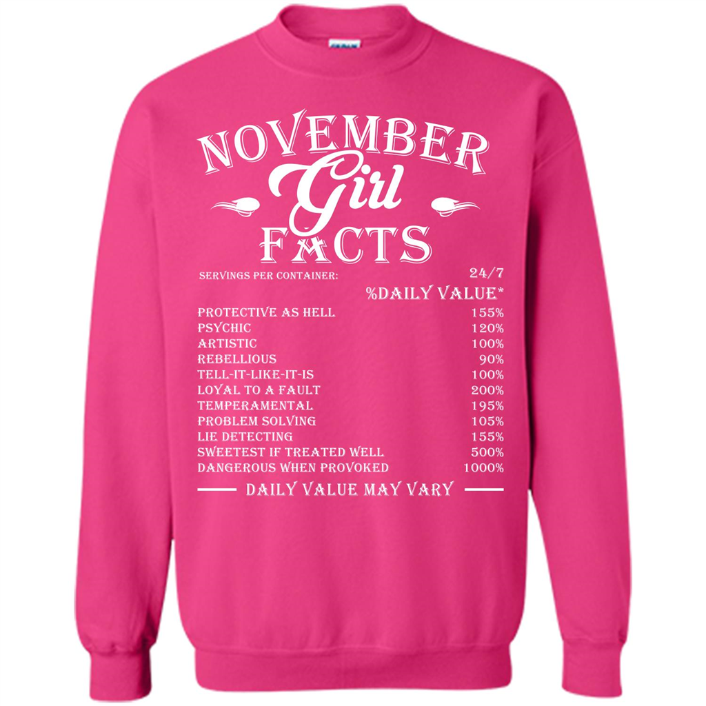 November Girl Facts T-shirt Heliconia