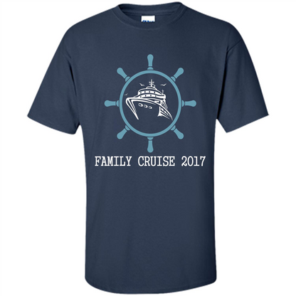 Family T-shirt Family Cruise 2017 Navy
