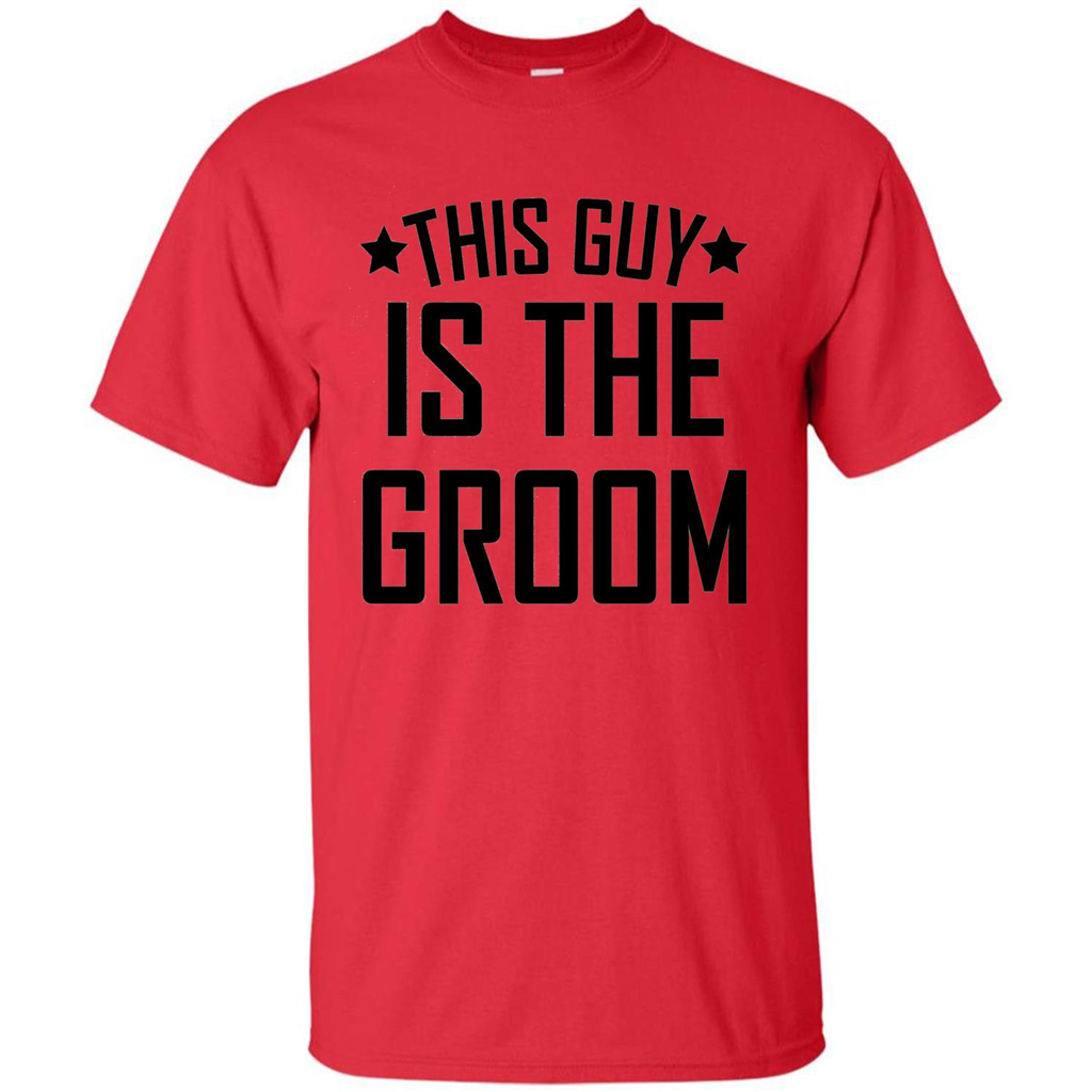 Men's This Guy Is The Groom Bachelor Party Wedding T-shirt Red