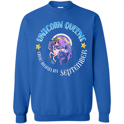 September Unicorn T-shirt Unicorn Queens Are Born September Royal
