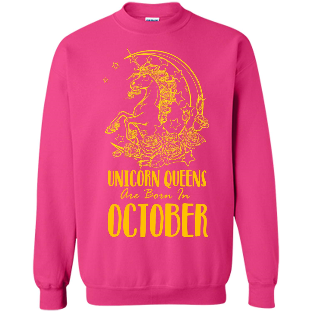 October Unicorn T-shirt Unicorn Queens Are Born In October Heliconia
