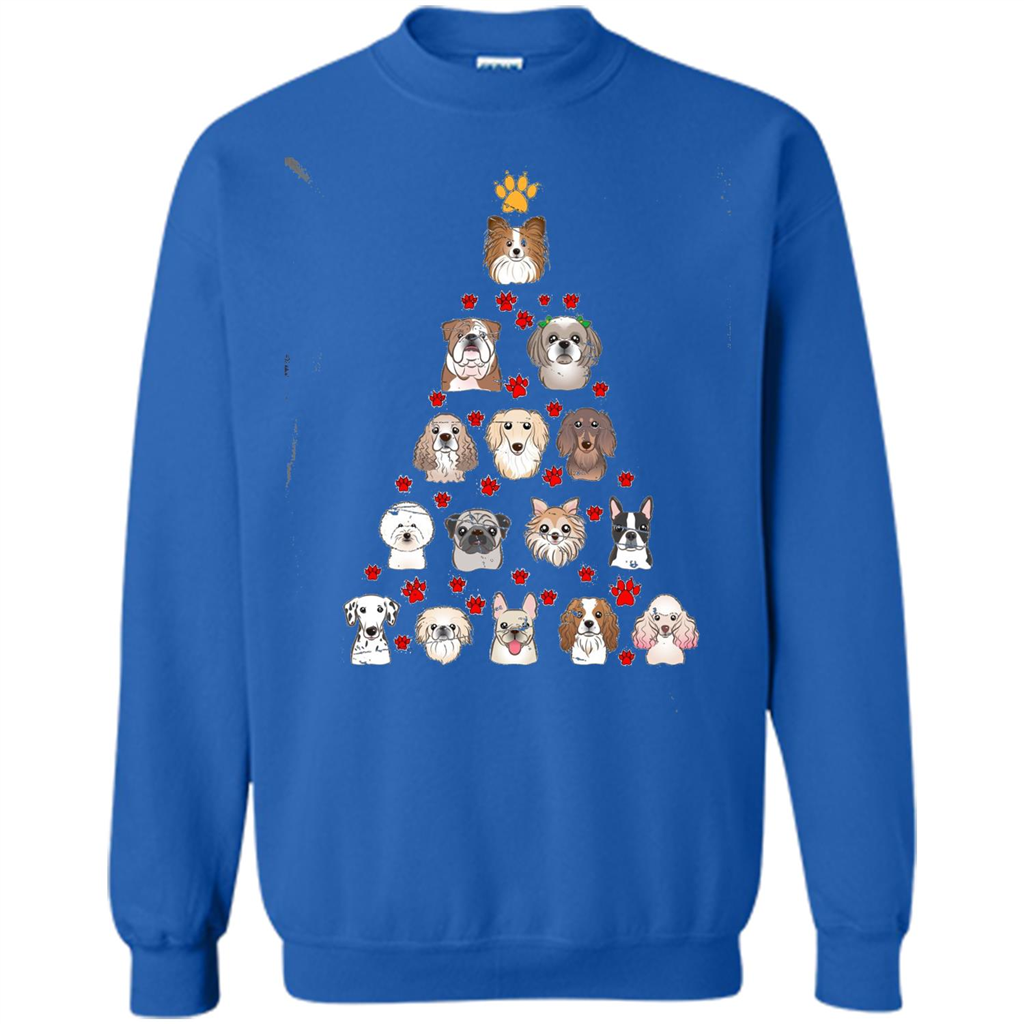 Dog Lover T-shirt Christimas Tree For Dog Lover T-shirt Royal
