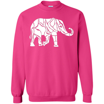 Elephant T-shirt Abstract Elephant Design T-Shirt Heliconia