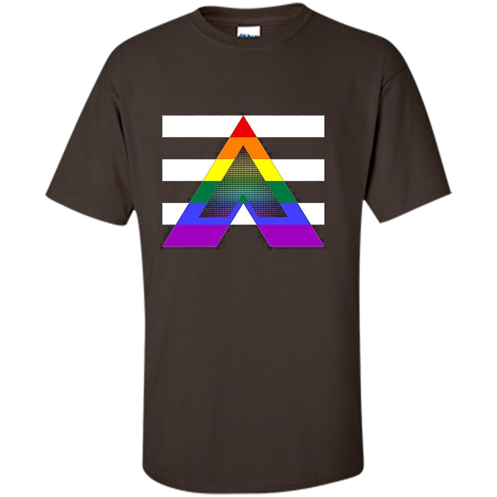 LGBT Pride Straight Ally Pride Flag T-Shirt Dark Chocolate