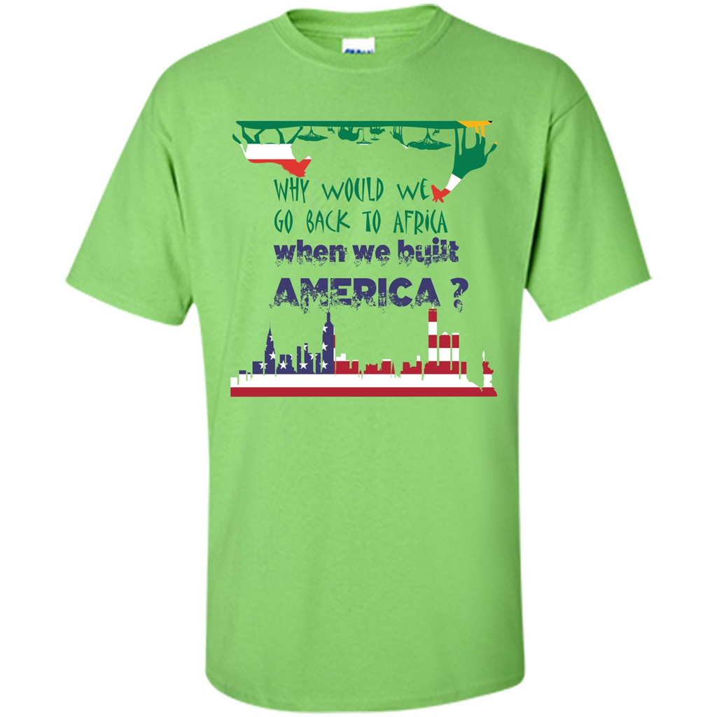 Africa - America T-shirt Build America Lime