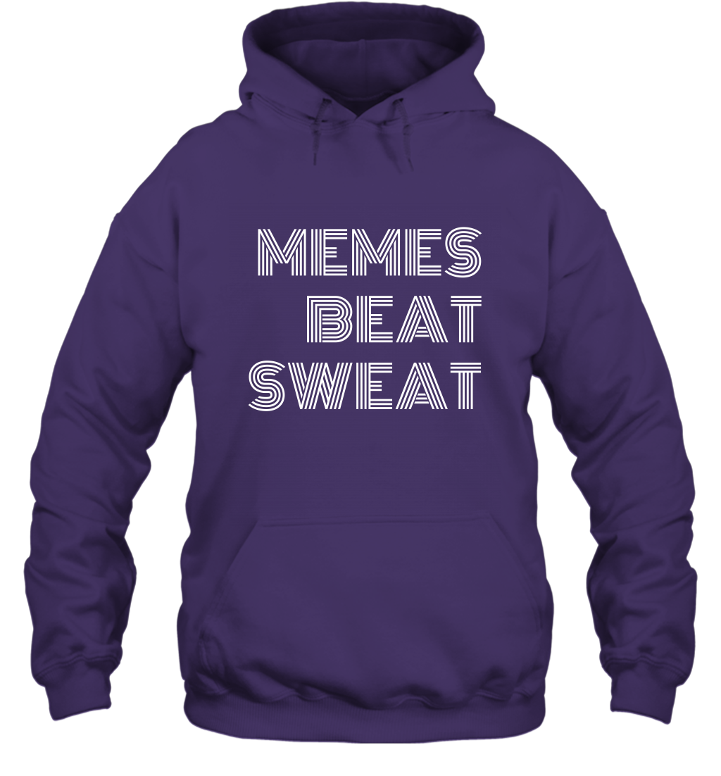 Memes Beat Sweat Shirt Hoodie Hoodie Purple