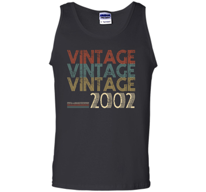 Retro Classic Vintage 2002 - 15th Gift 15 Yrs Years Old cool shirt Black