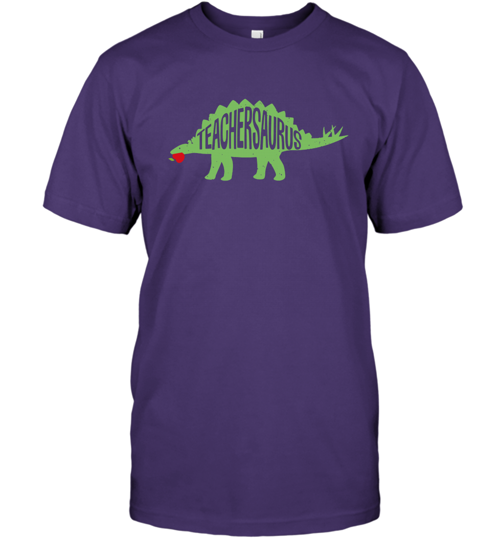 Teachersaurus Teacher Saurus Shirt T-Shirt T-Shirt Purple