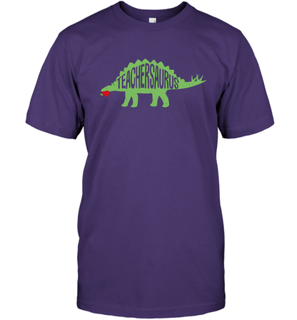 Teachersaurus Teacher Saurus Shirt T-Shirt T-Shirt Purple