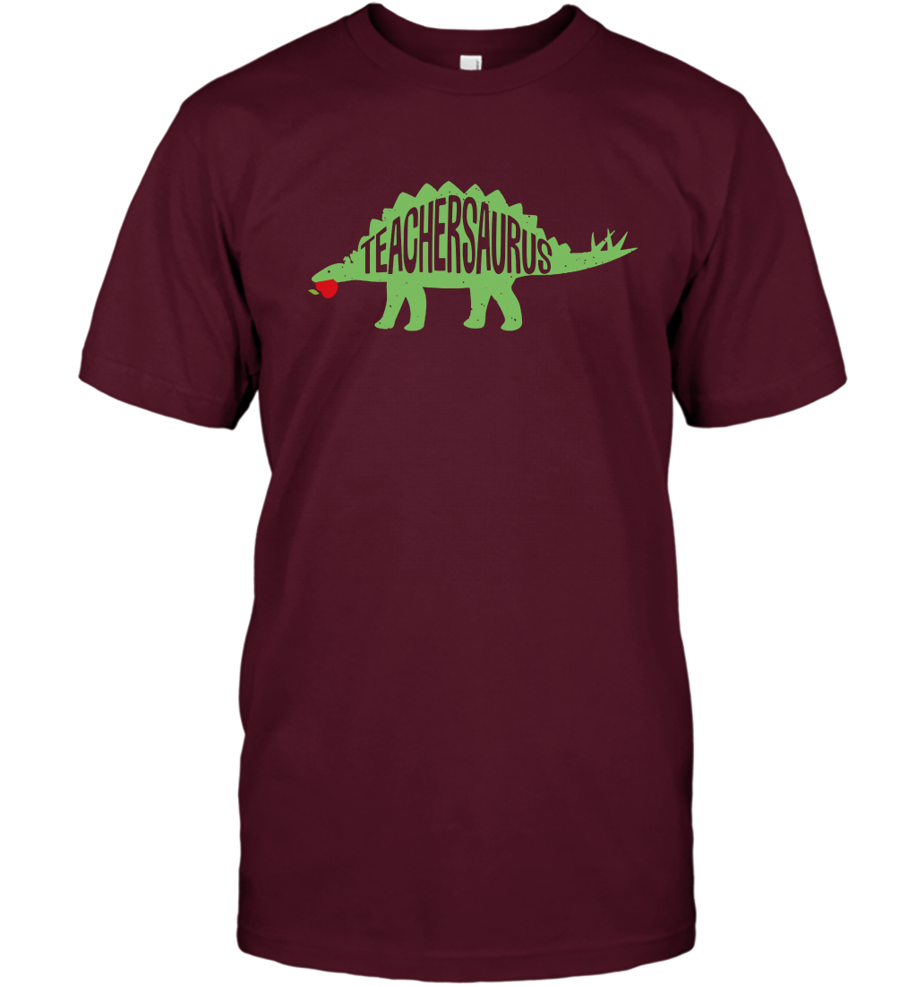 Teachersaurus Teacher Saurus Shirt T-Shirt T-Shirt Maroon