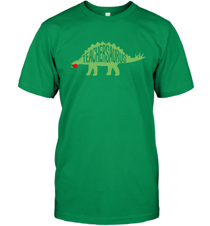 Teachersaurus Teacher Saurus Shirt T-Shirt T-Shirt Irish Green