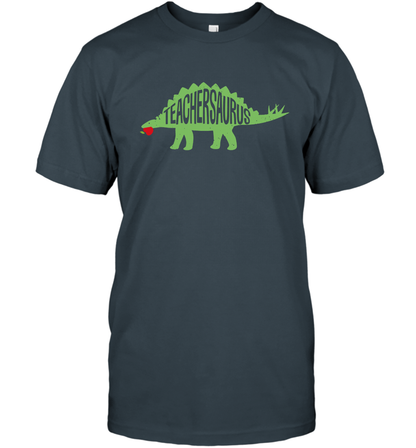 Teachersaurus Teacher Saurus Shirt T-Shirt T-Shirt Charcoal