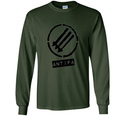 Anti Fascist Antifa Logo T-shirt Forest Green