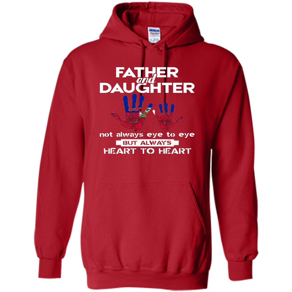 Father And Daughter Father's Day T-shirt Heart To Heart Red