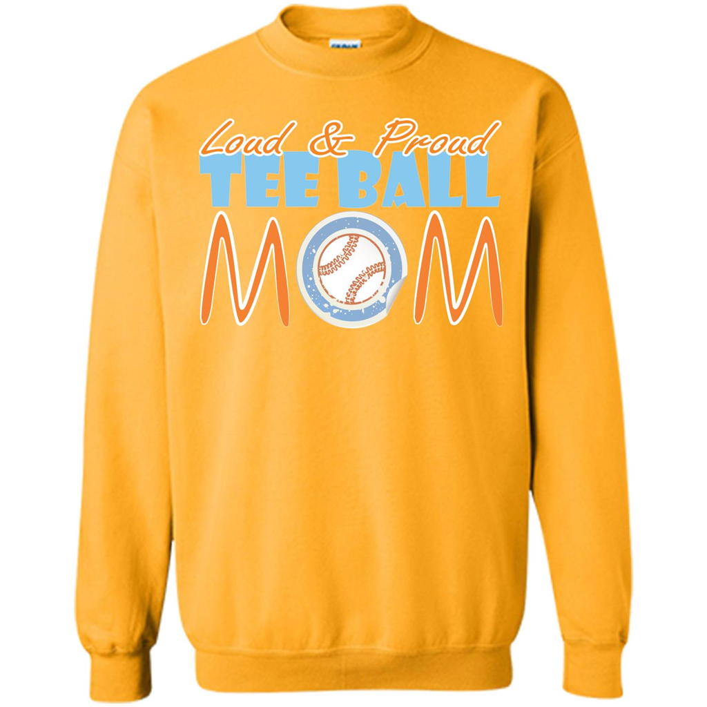 Softball Mommy T-shirt Loud And Proud Gold