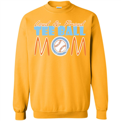 Softball Mommy T-shirt Loud And Proud Gold