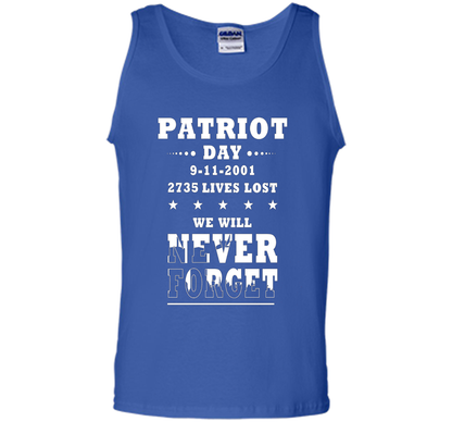 Patriot Day T-shirt We Will Never Forget 2735 Lives Lost 09/11 T-shirt Royal
