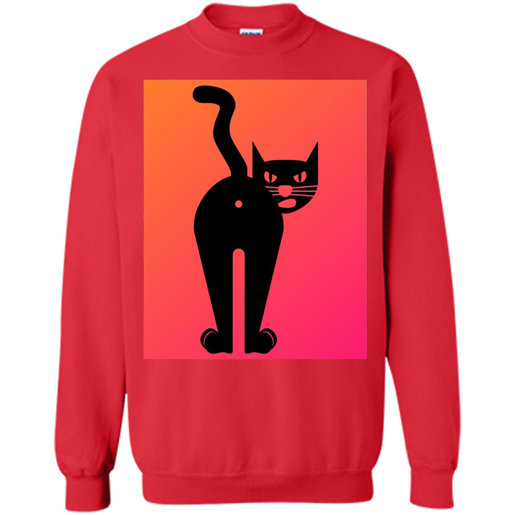 Cat Butt T-shirt Funny Cat Attitude T-shirt Red