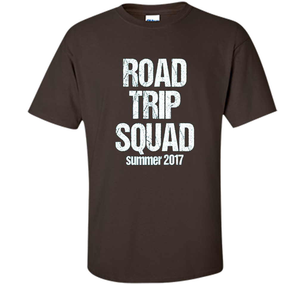 Road Trip Squad - Funny Summer Vacation T-Shirt shirt Dark Chocolate