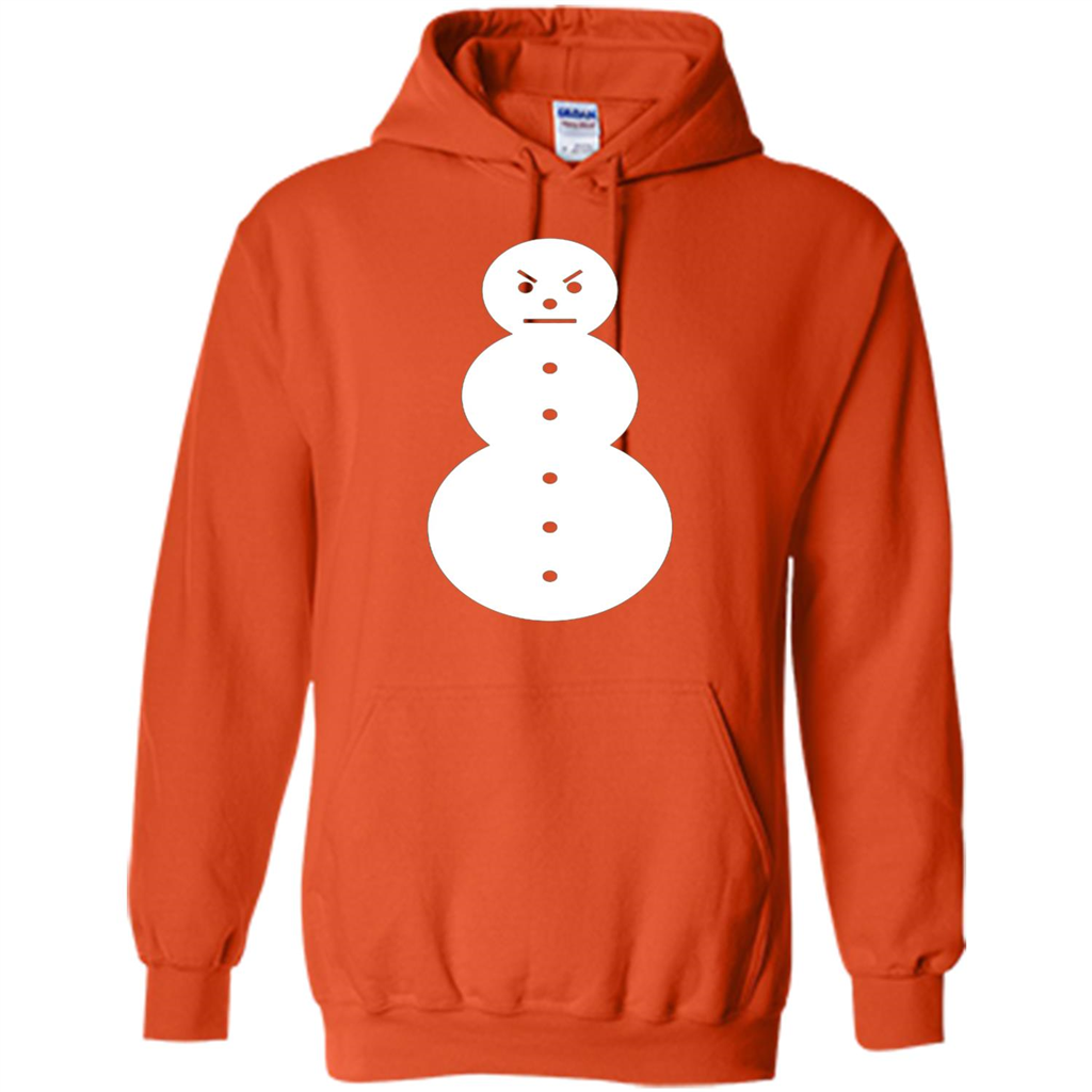 Christmas T-shirt Angry Snowman T Shirt Orange