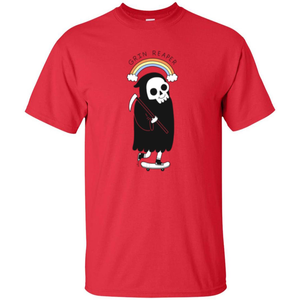 Grin Reaper Rainbow T-shirt Red