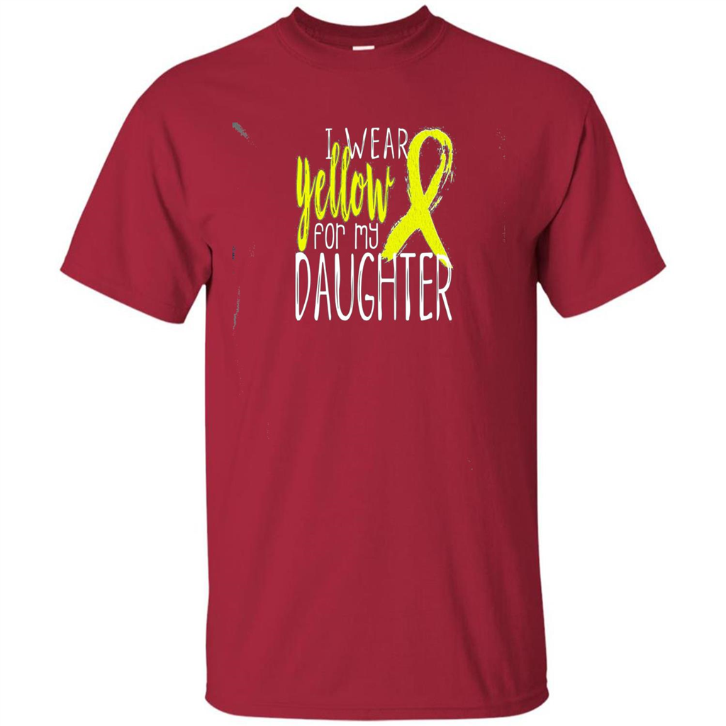 I Wear Yellow Ribbon For My Daughter T-shirt Cardinal