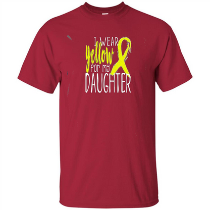 I Wear Yellow Ribbon For My Daughter T-shirt Cardinal