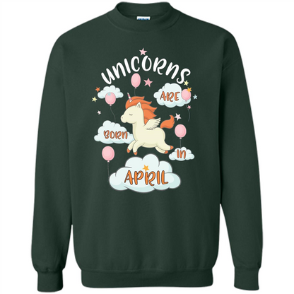 April Unicorn T-shirt Unicorns Are Born In April T-shirt Forest Green