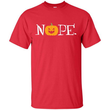 Halloween T-shirt Nope T-shirt Red