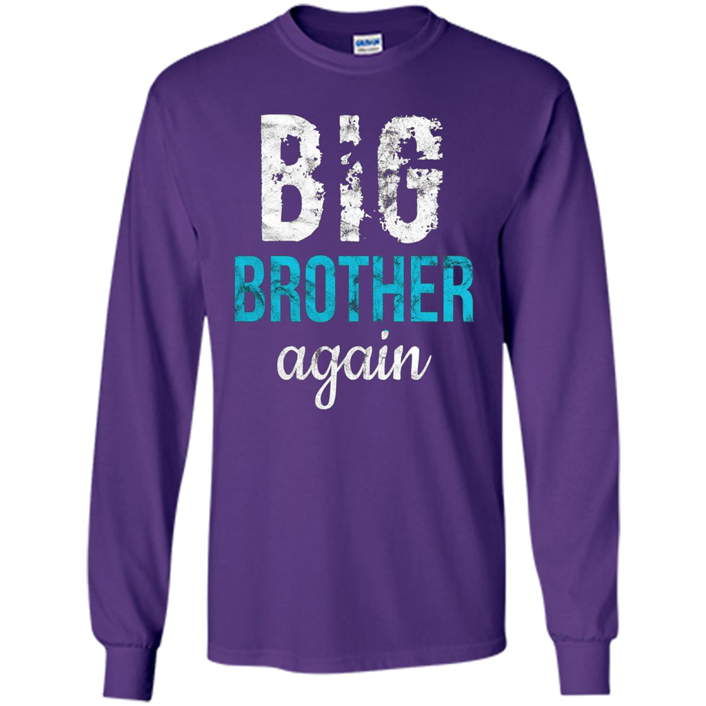 Big Brother Again Distressed T-shirt Purple