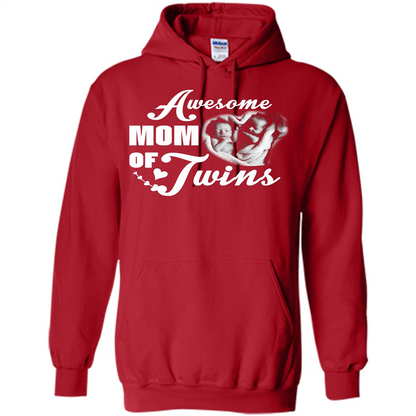 Mommy T-shirt Awesome Mom Of Twins Red