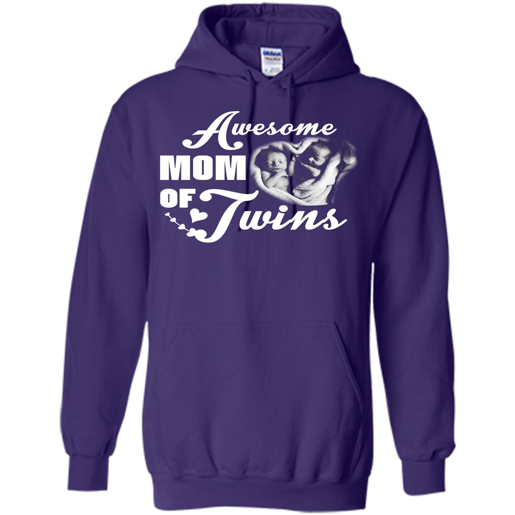 Mommy T-shirt Awesome Mom Of Twins Purple