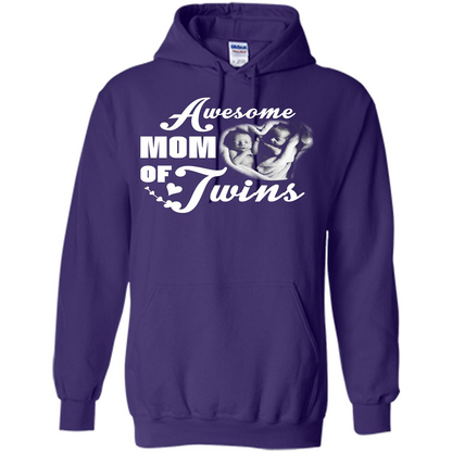 Mommy T-shirt Awesome Mom Of Twins Purple