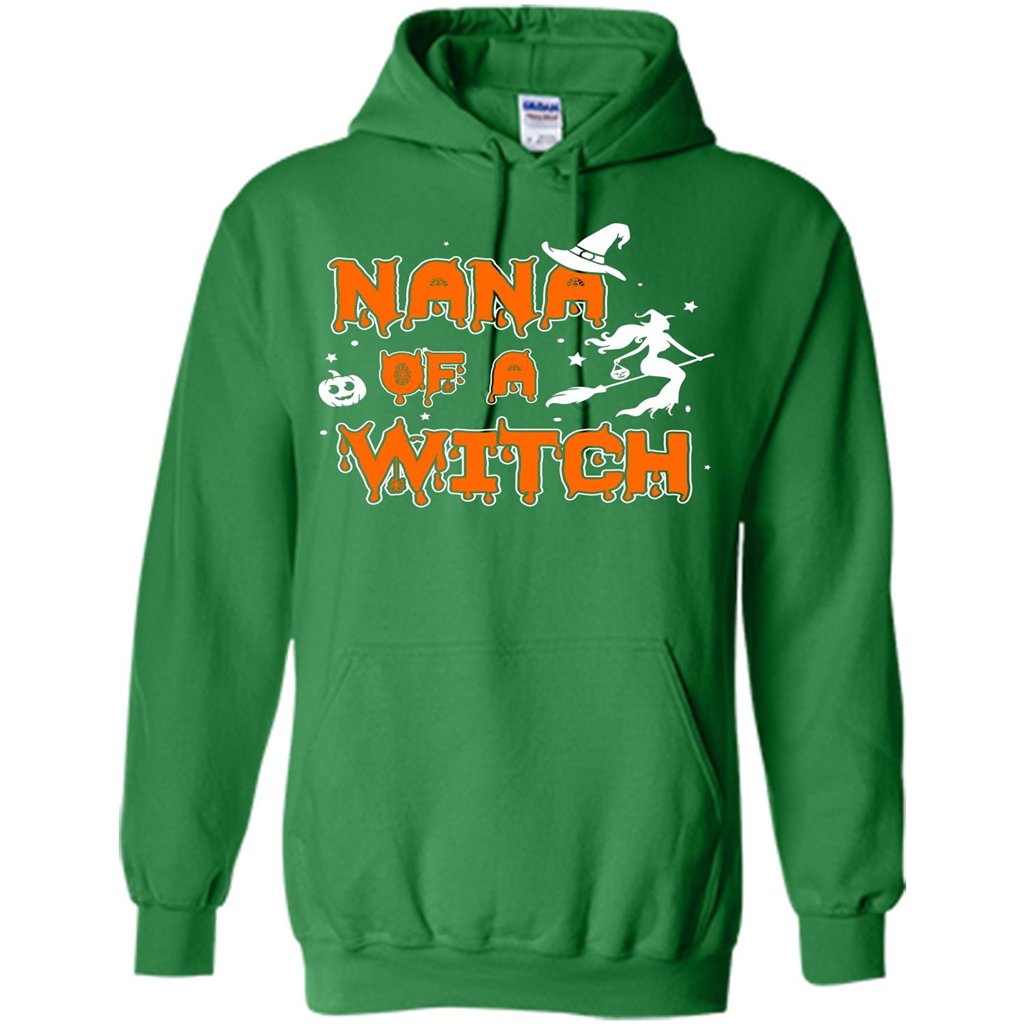 Halloween T-shirt Nana Of A Witch Irish Green