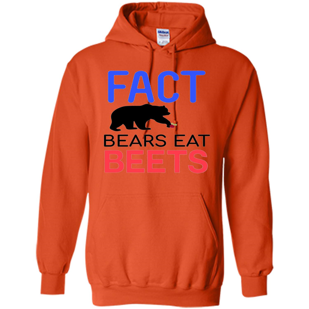 FACT Bears Eat Beets T-shirt Funny Men Women Novelty Gift Orange